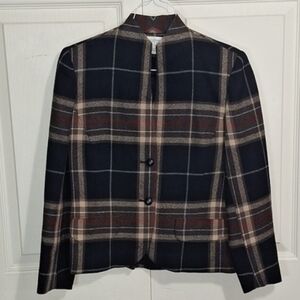 Vintage Sports Galore Wool Jacket Blazer - Brown Plaid - S